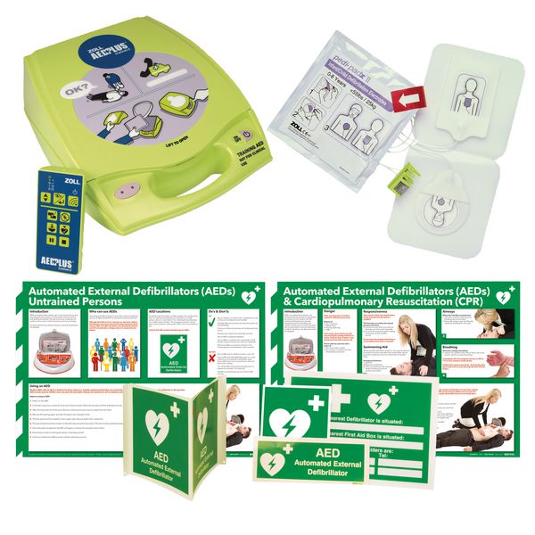 ZOLL AED Plus® Trainer Bundle with AED Signage