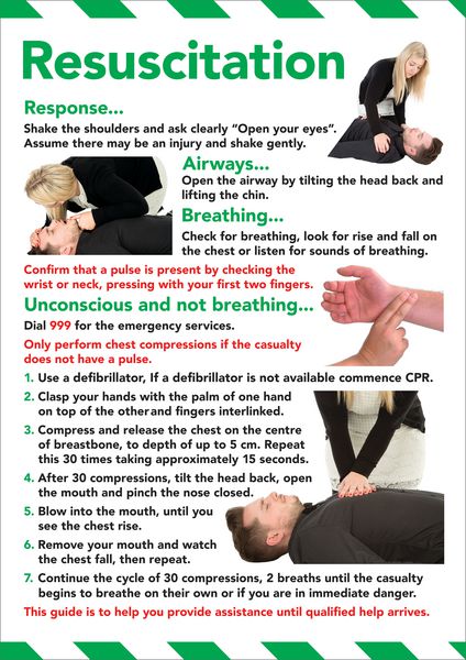 Safety Training Poster - Resuscitation Awareness