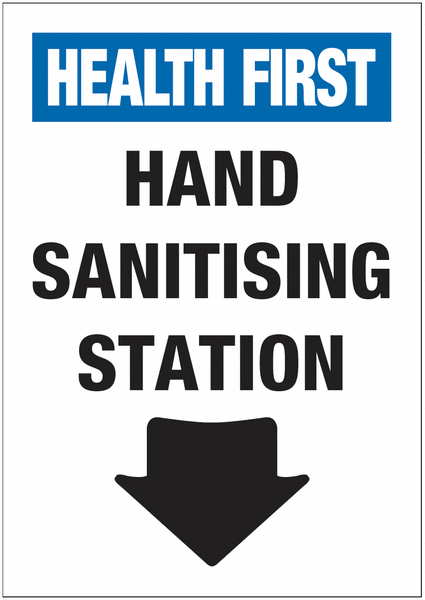 Health First: Hand Sanitising Station Sign