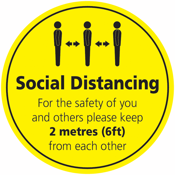 Social Distancing - For The Safety Of You And Others Floor Sign (1M+/2M)