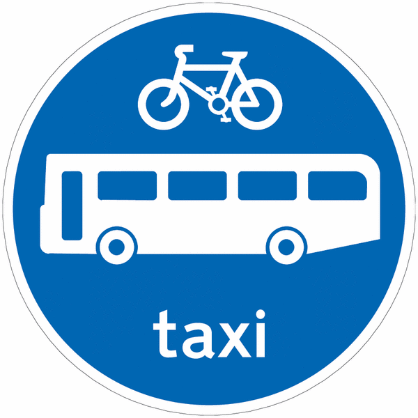 Road Traffic Signs - Tram, Taxi and Cycle Route