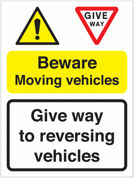 Road Traffic Signs - Reversing Vehicle