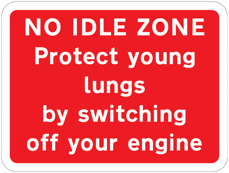 Road Traffic Signs - No Idle Zone