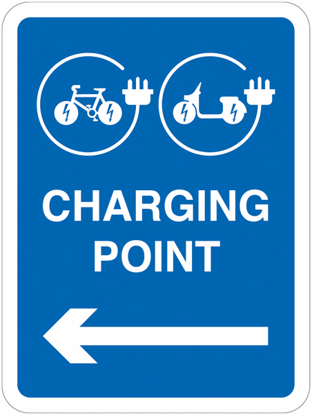Road Traffic Signs - Electric Bikes and Scooters Left