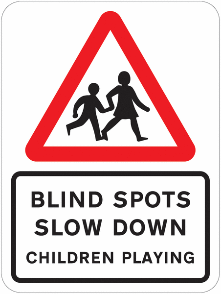Road Traffic Signs - Blind Spots, Children Playing