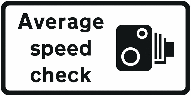 Road Traffic Signs - Average Speed Check
