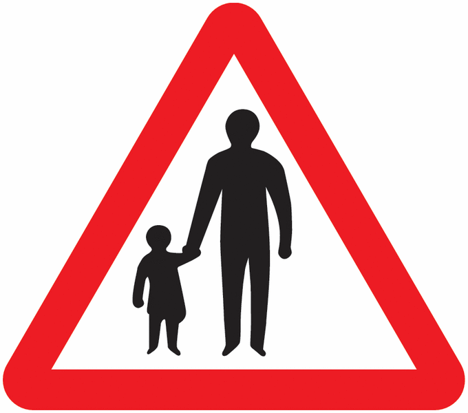 Traffic Signs - Pedestrians In Road