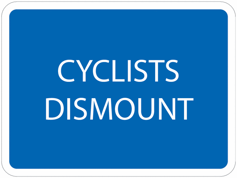 Traffic Signs - Cyclists Dismount