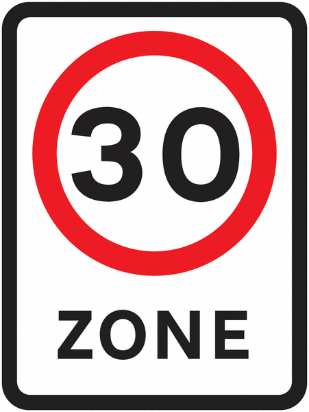 Road Traffic Signs - 30 MPH Zone