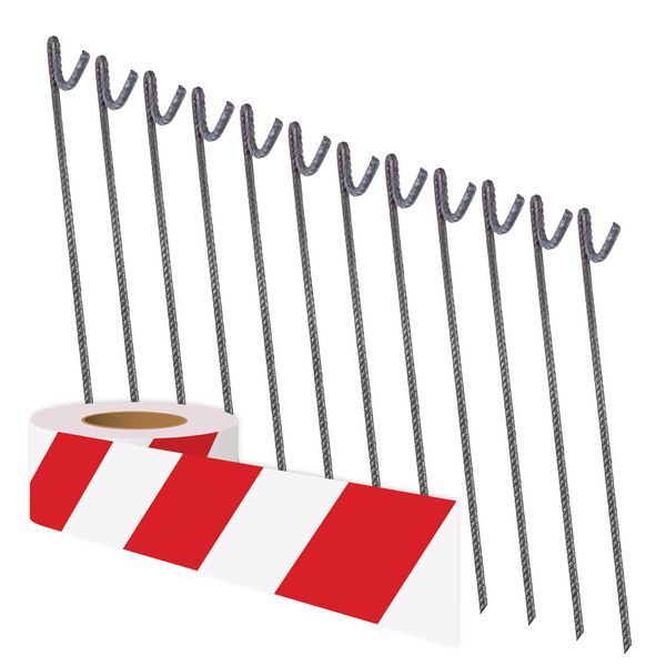 Barrier Tape & Fence Pins Kit