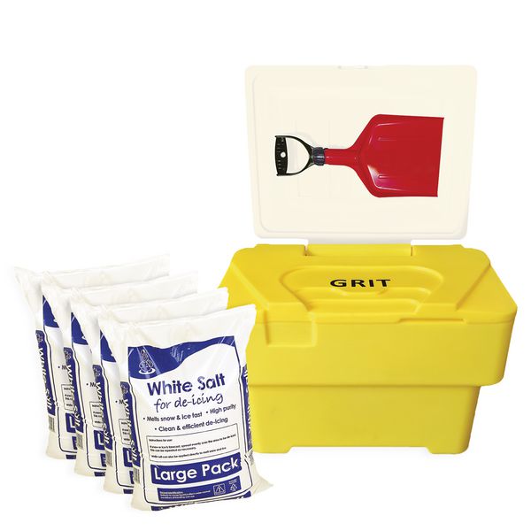 Winter Safety Grit Bin Kit - With White Salt