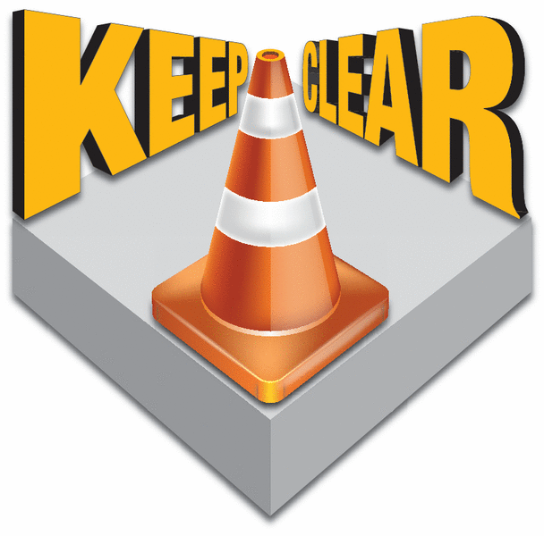 Keep Clear 3D Floor Sign