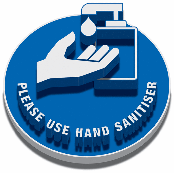 Please Use Hand Sanitiser 3D Floor Sign