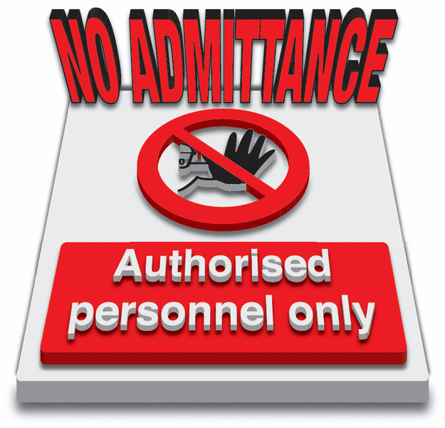 No Admittance 3D Floor Sign