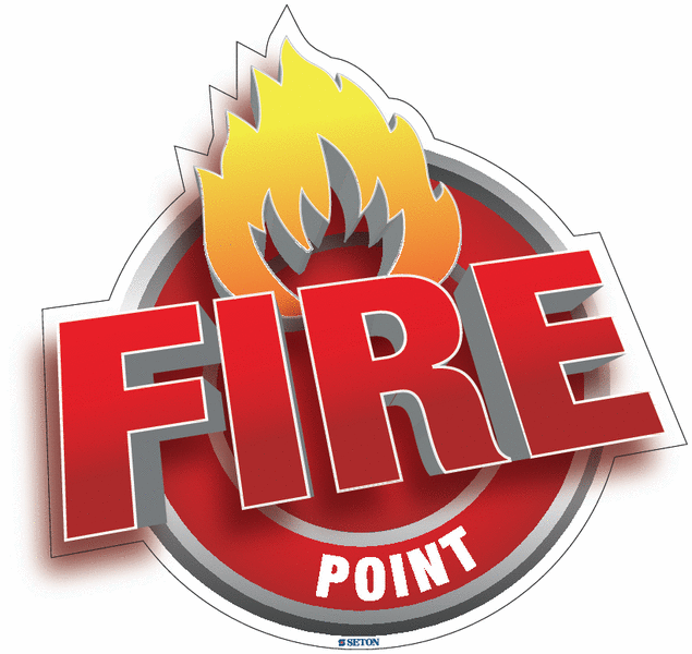 Fire Point 3D Floor Sign