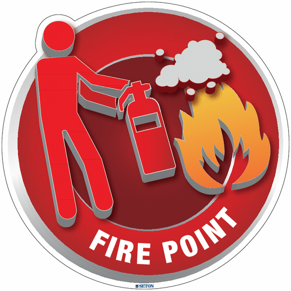 Fire Point Illustrative 3D Floor Sign