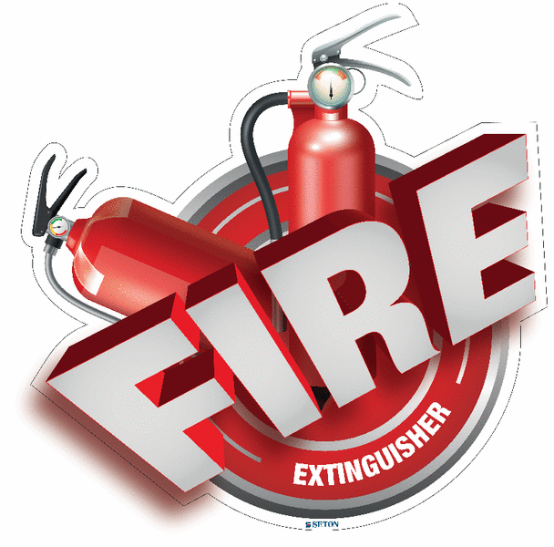 Fire Extinguisher 3D Floor Sign