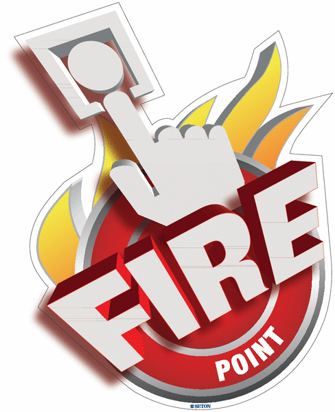 Fire Point Symbol 3D Floor Sign