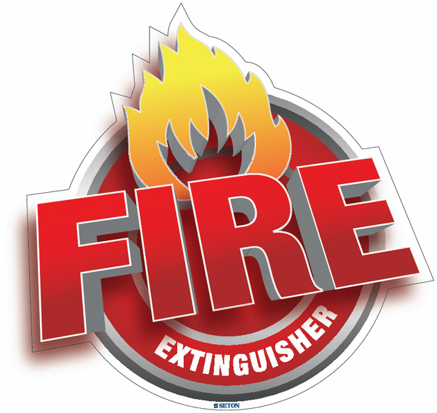 Fire Extinguisher Plot-Cut 3D Floor Sign