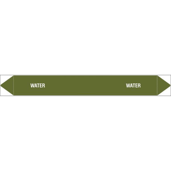 British Standard Single Pipe Marker- Water
