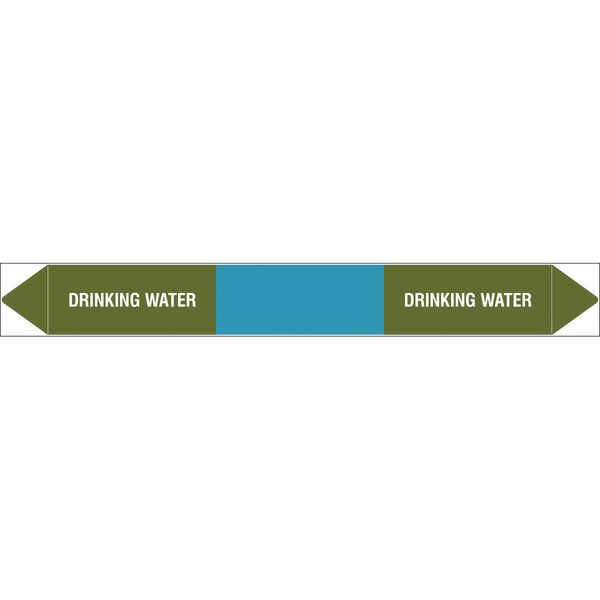 British Standard Single Pipe Marker- Drinking Water