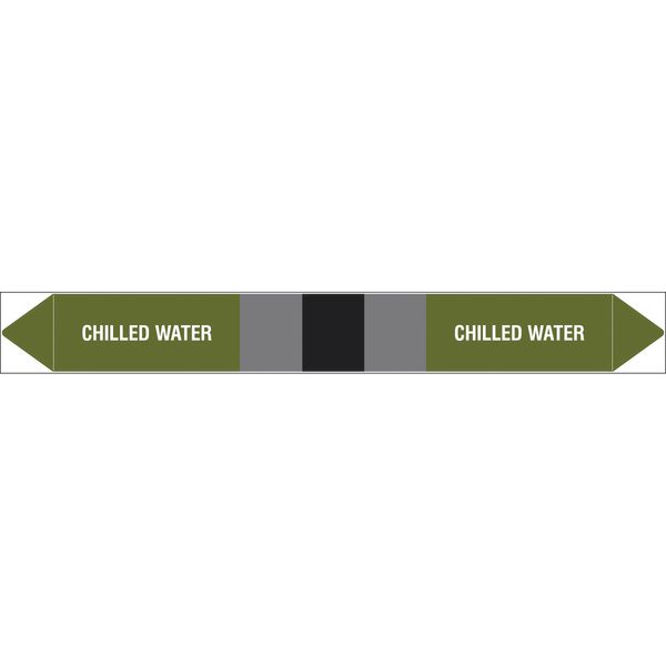 British Standard Single Pipe Marker- Chilled Water