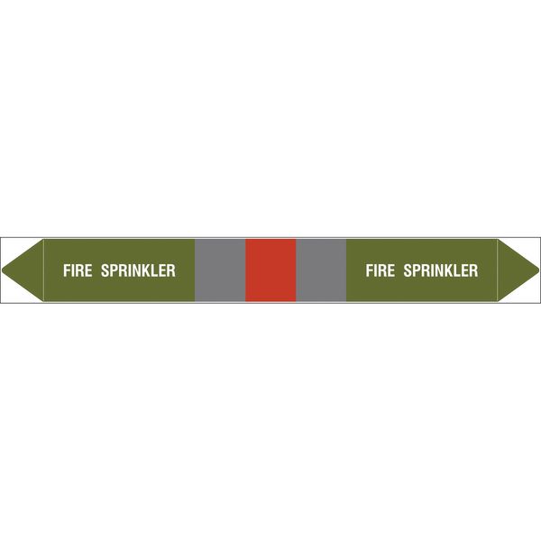 British Standard Single Pipe Marker- Fire Sprinkler