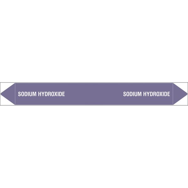 British Standard Single Pipe Marker- Sodium Hydroxide