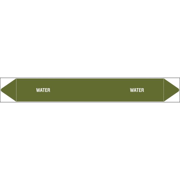 British Standard Single Pipe Marker- Water