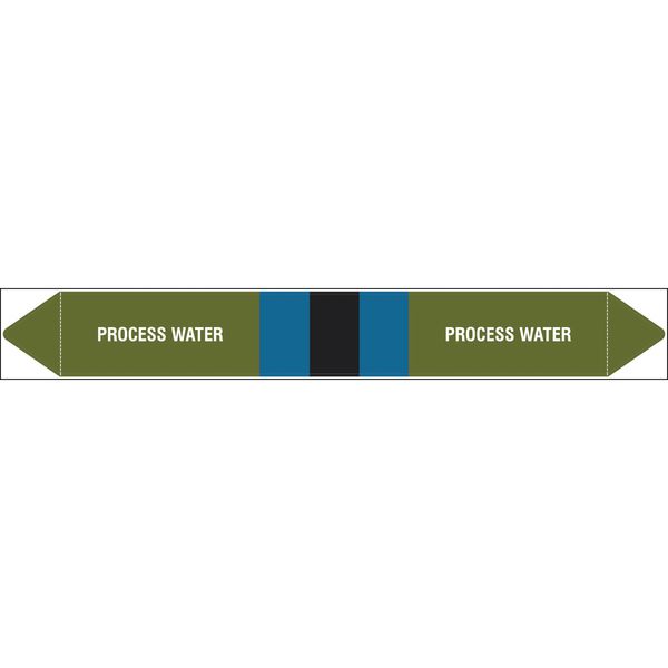 British Standard Single Pipe Marker- Process Water