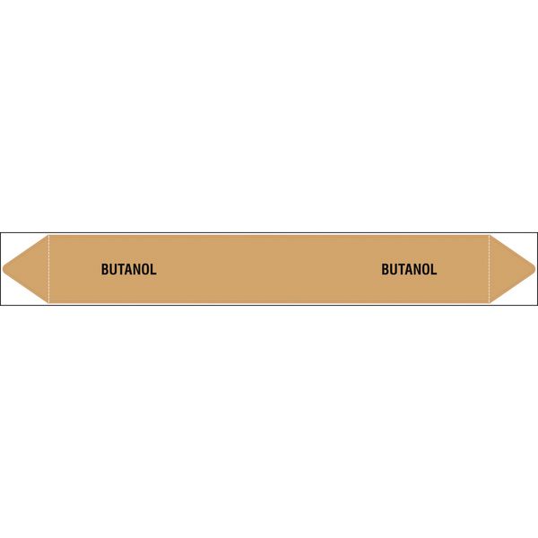 British Standard Single Pipe Marker- Butanol