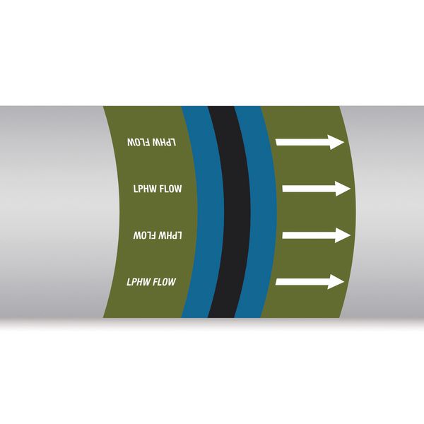 British Standard Pipe Marker - LPHW Flow