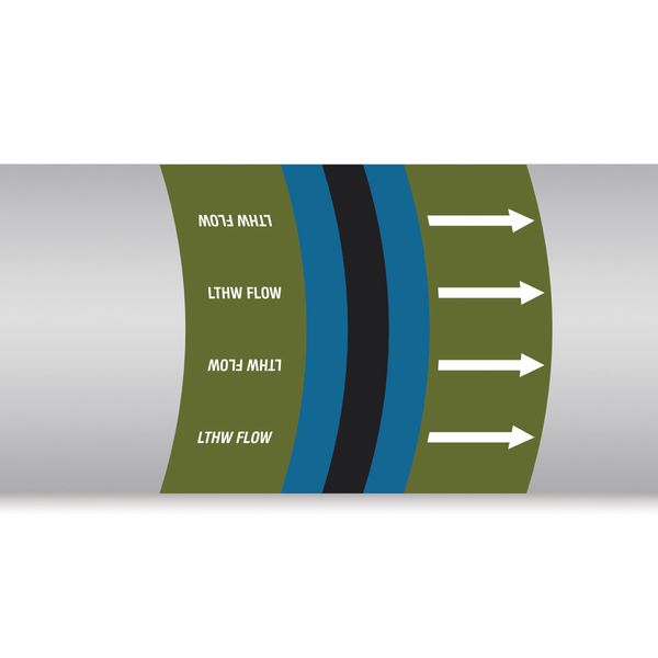 British Standard Pipe Marker- LTHW Flow