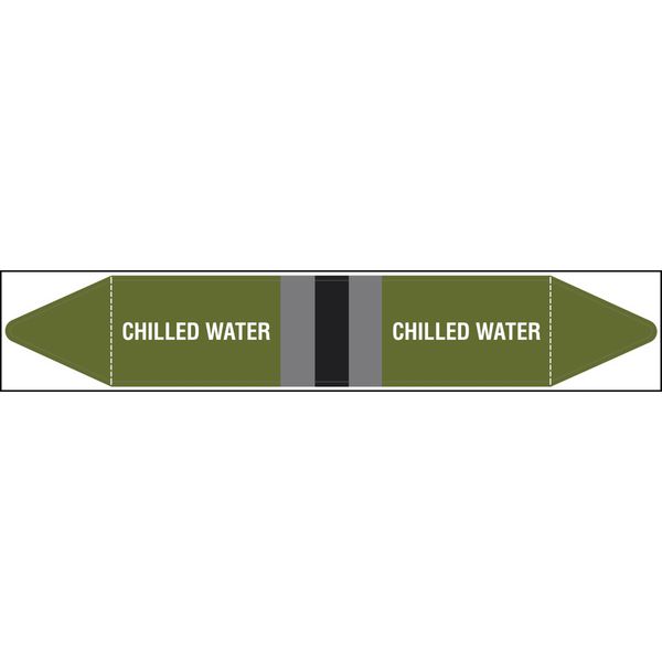 British Standard Single Pipe Marker- Chilled Water