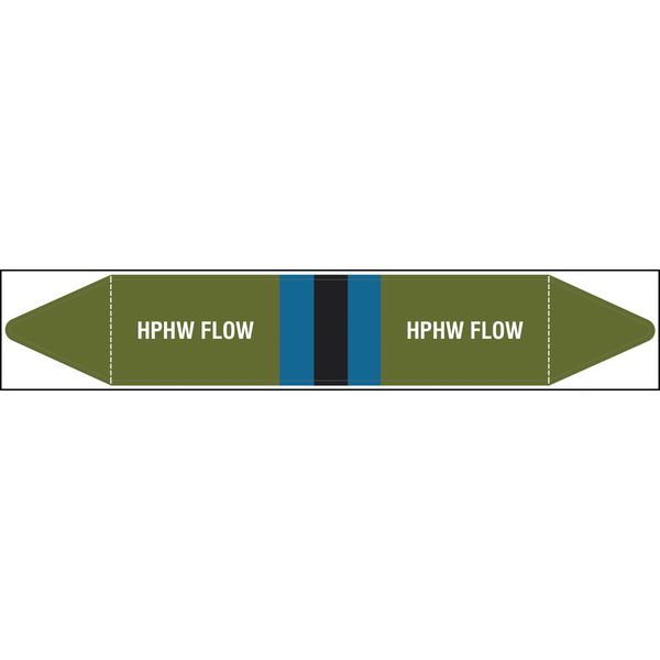British Standard Single Pipe Marker- HPHW Flow
