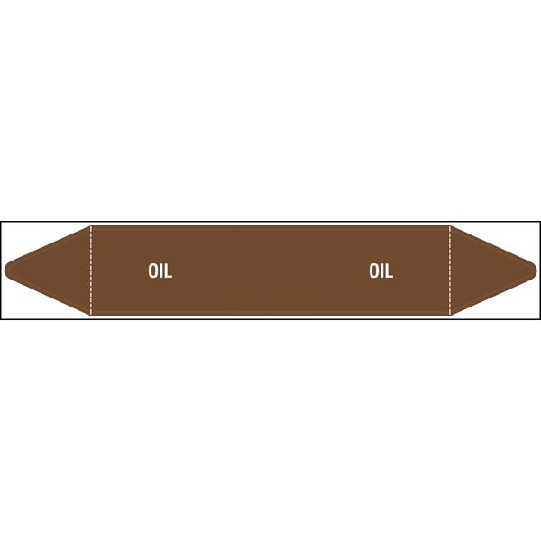 British Standard Single Pipe Marker- Oil