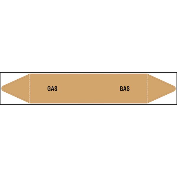 British Standard Single Pipe Marker- Gas