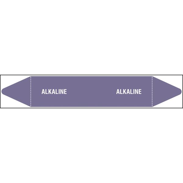 British Standard Single Pipe Marker- Alkaline