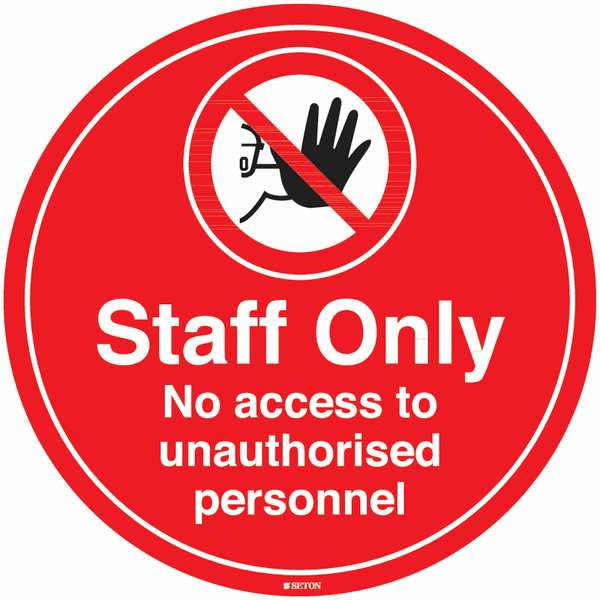 Staff Only Floor Sign