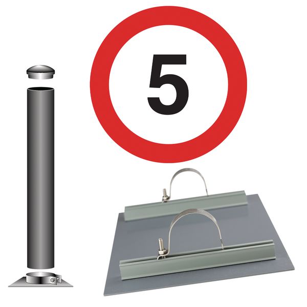 Traffic Sign and Installation Kits - 5 MPH