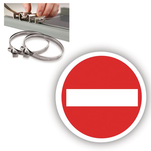 No Entry Traffic Sign and Installation Kit