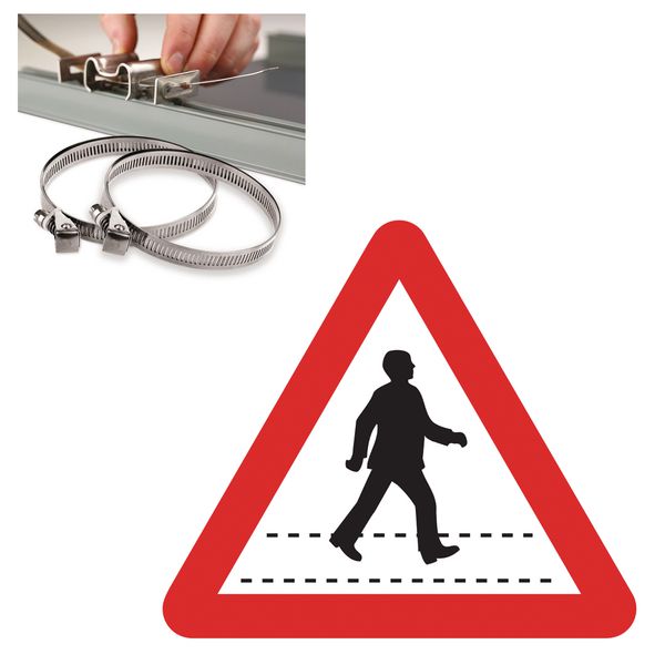 Pedestrian Crossing Traffic Sign and Installation Kits