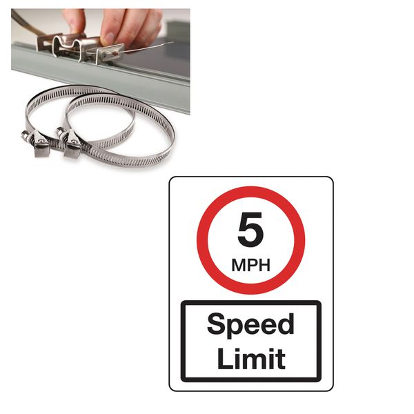 Traffic Sign and Installation Kit - 5 MPH Speed Limit