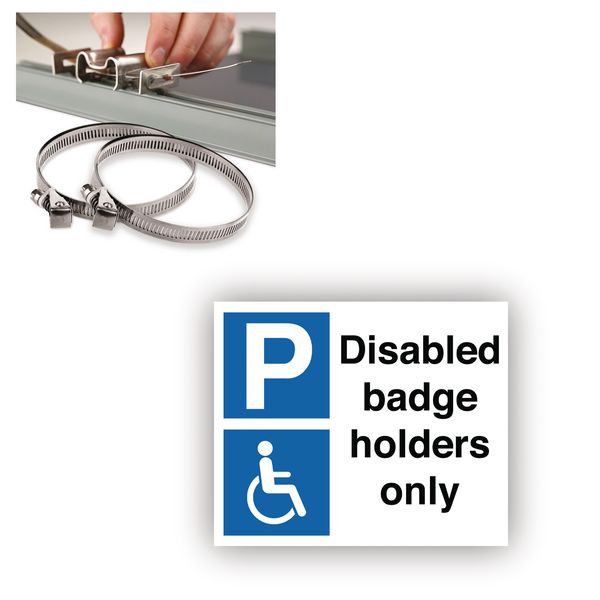 Disabled Badge Holders Traffic Sign and Installation Kit