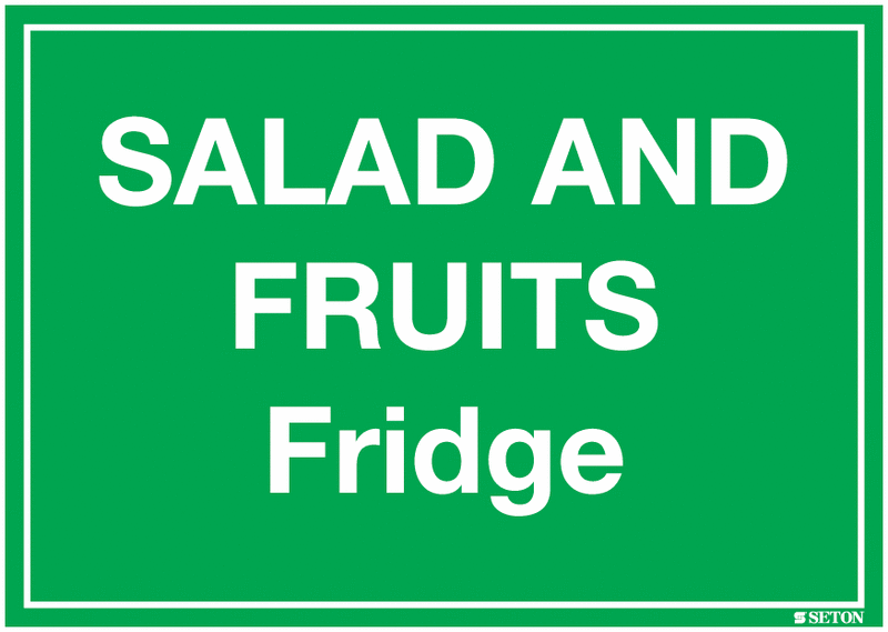 Salad And Fruits Fridge Sign