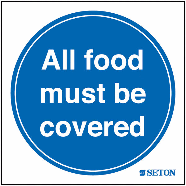 All Food Must Be Covered Sign