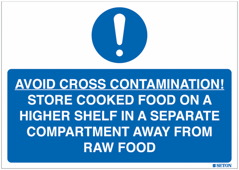 Avoid Cross Contamination Sign (With Symbol)