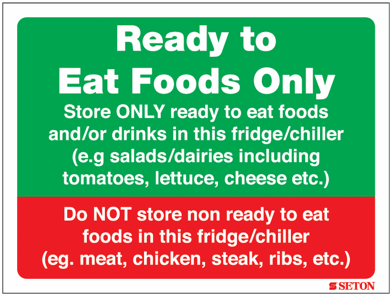 Ready To Eat Foods Only Sign