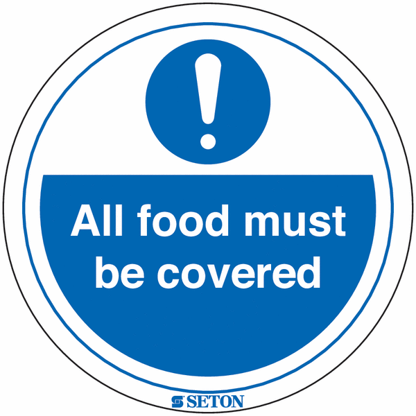 All Food Must Be Covered Sign - Plot-Cut (With Symbol)