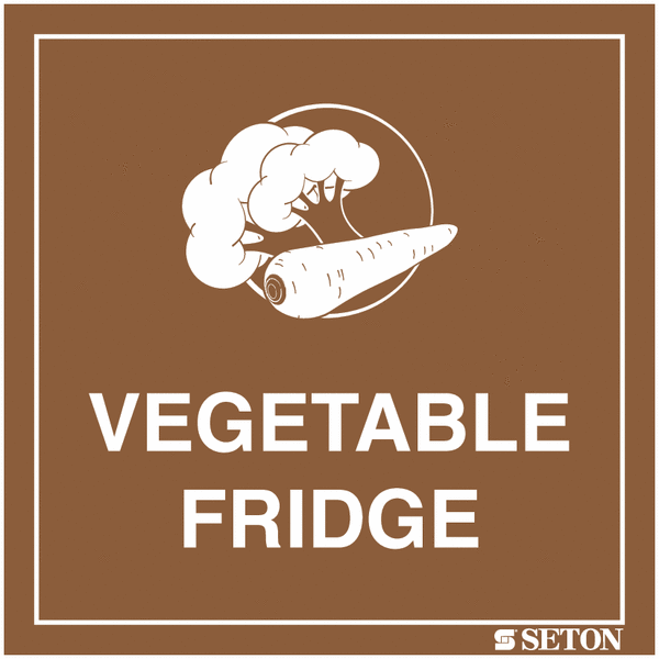 Vegetable Fridge Sign with Symbol